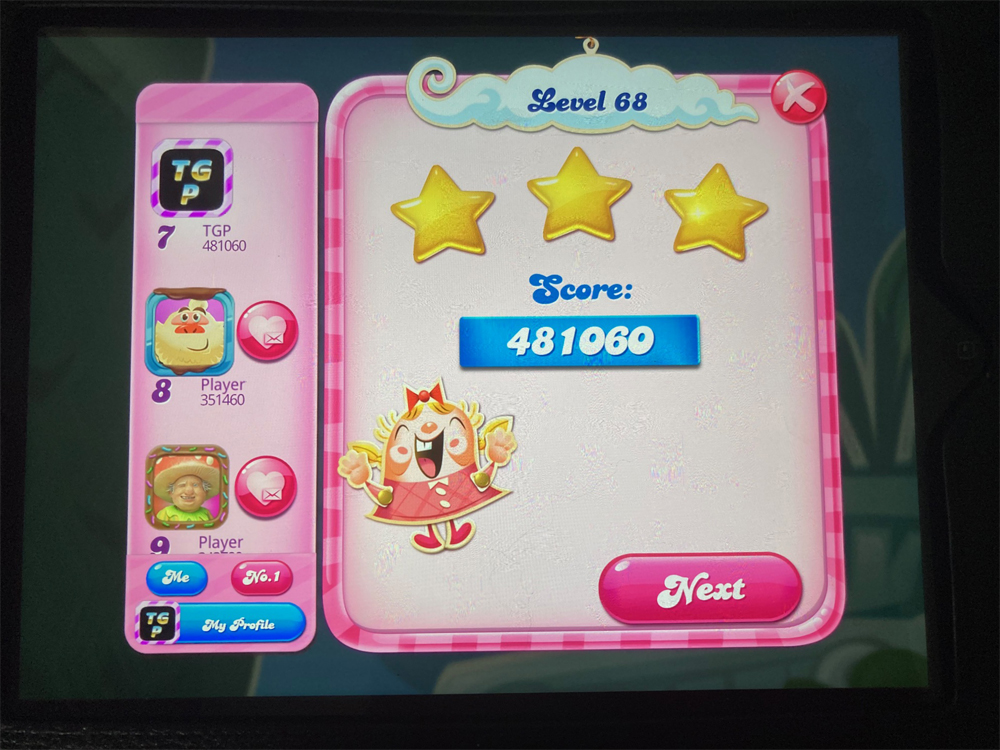 Candy Crush Saga: Level 068 481,060 points