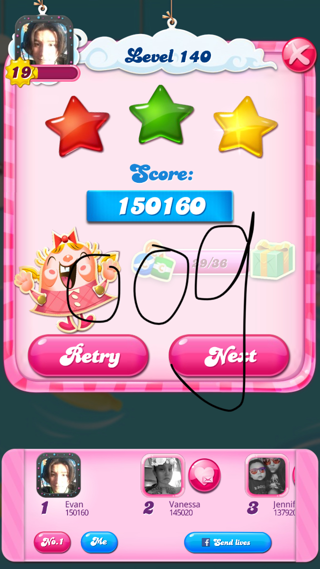 Candy Crush Saga: Level 140 150,160 points