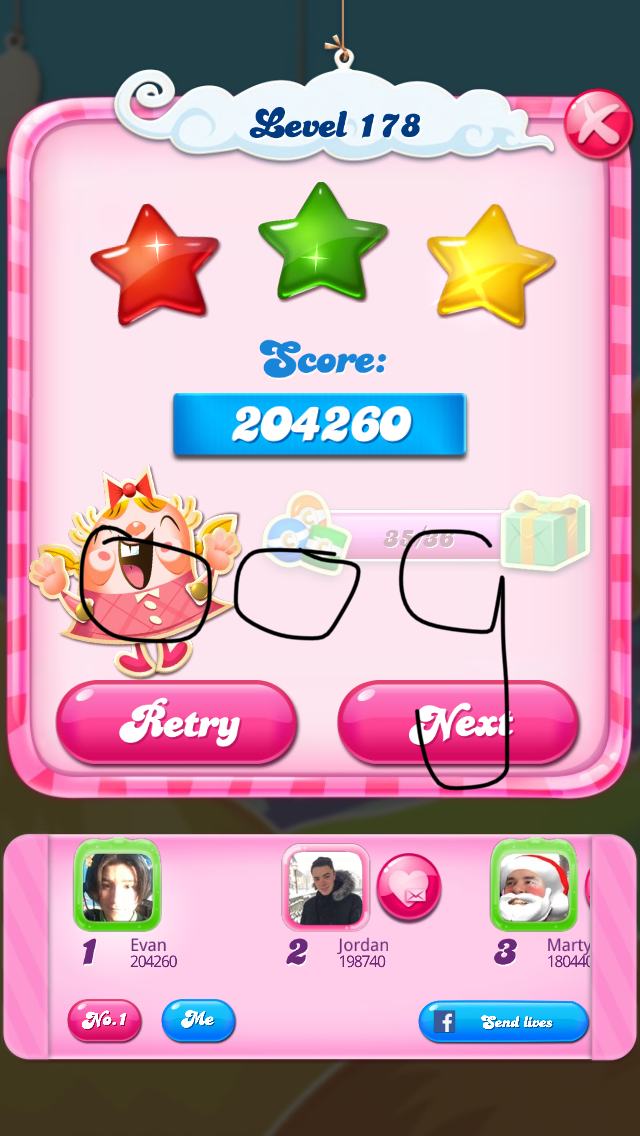 Candy Crush Saga: Level 178 204,260 points