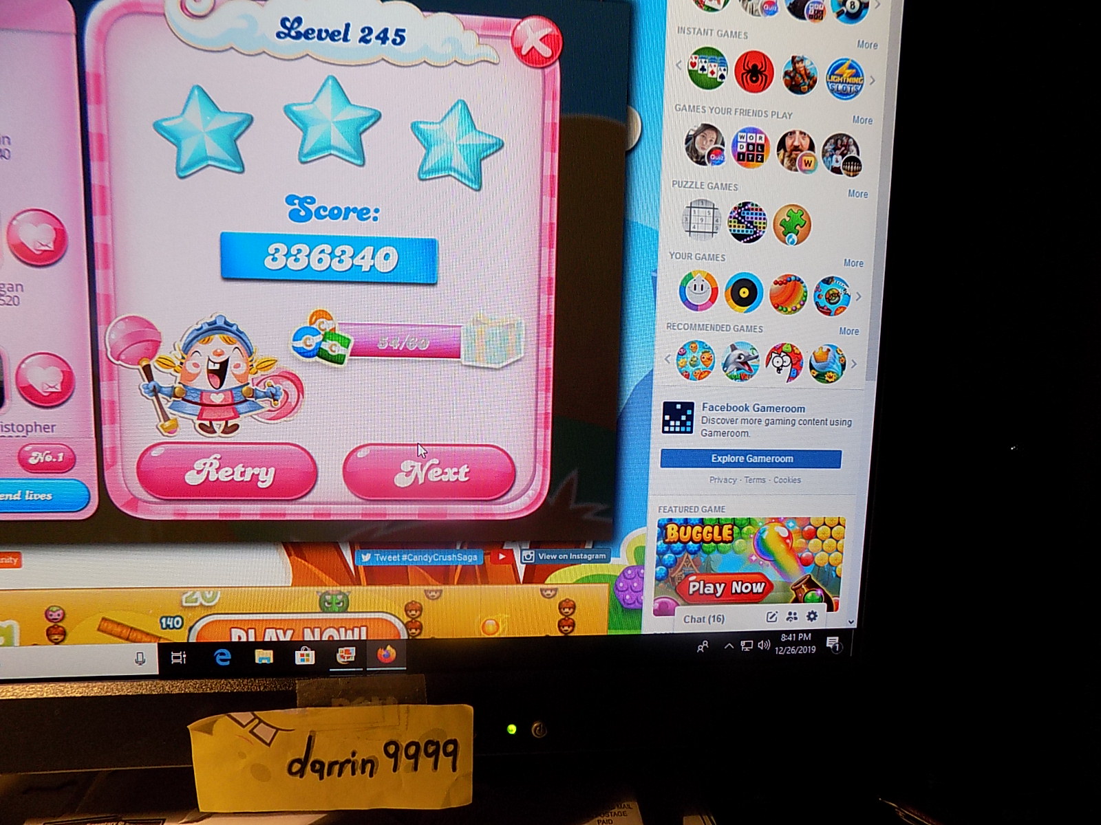 Candy Crush Saga: Level 245 336,340 points