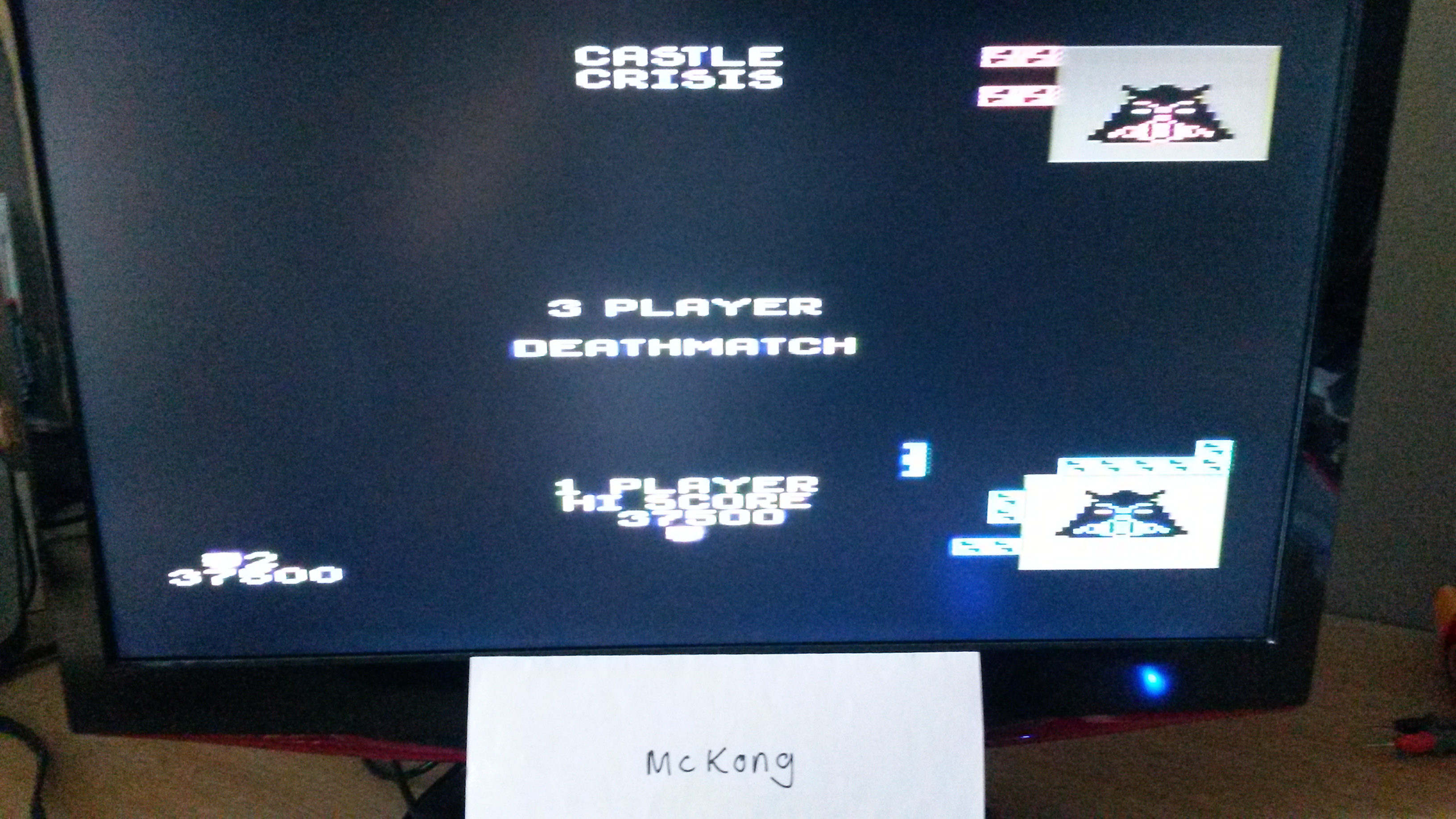 McKong: Castle Crisis (Atari 400/800/XL/XE) 37,500 points on 2015-12-16 07:02:47