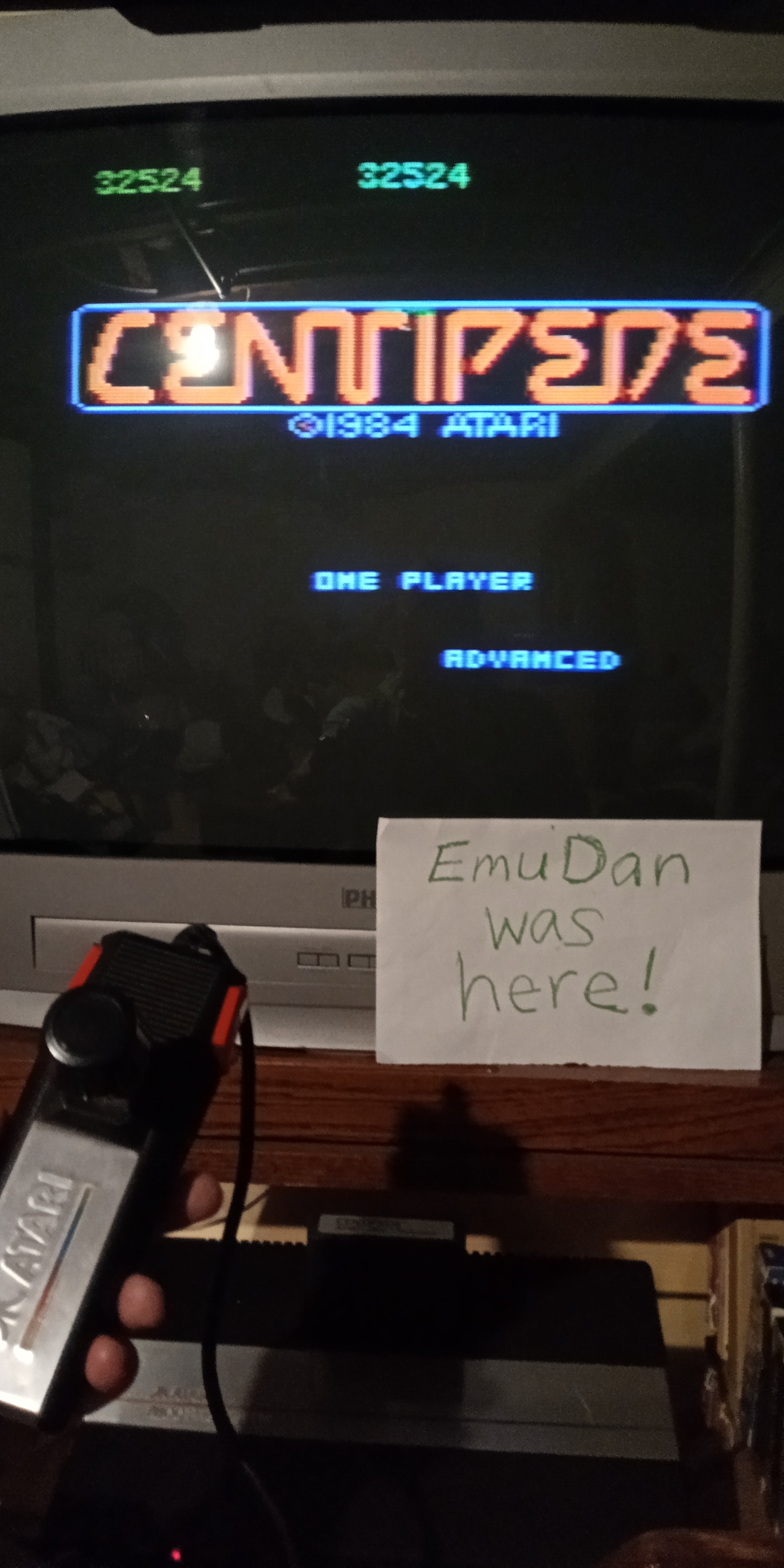 EmuDan: Centipede: Advanced (Atari 7800) 32,524 points on 2020-04-28 19:44:54