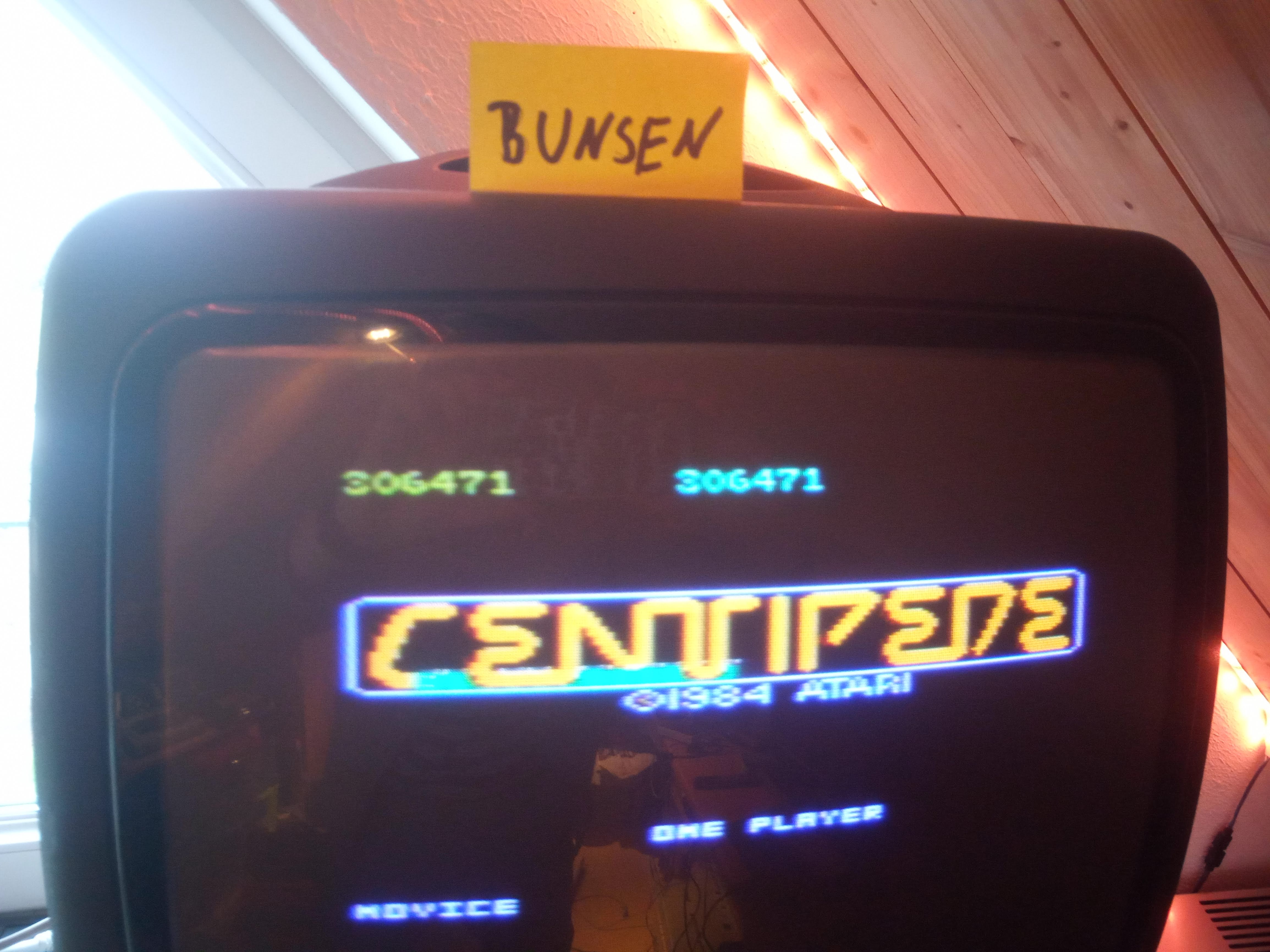 Bunsen: Centipede: Novice (Atari 7800) 306,471 points on 2020-04-29 08:45:53