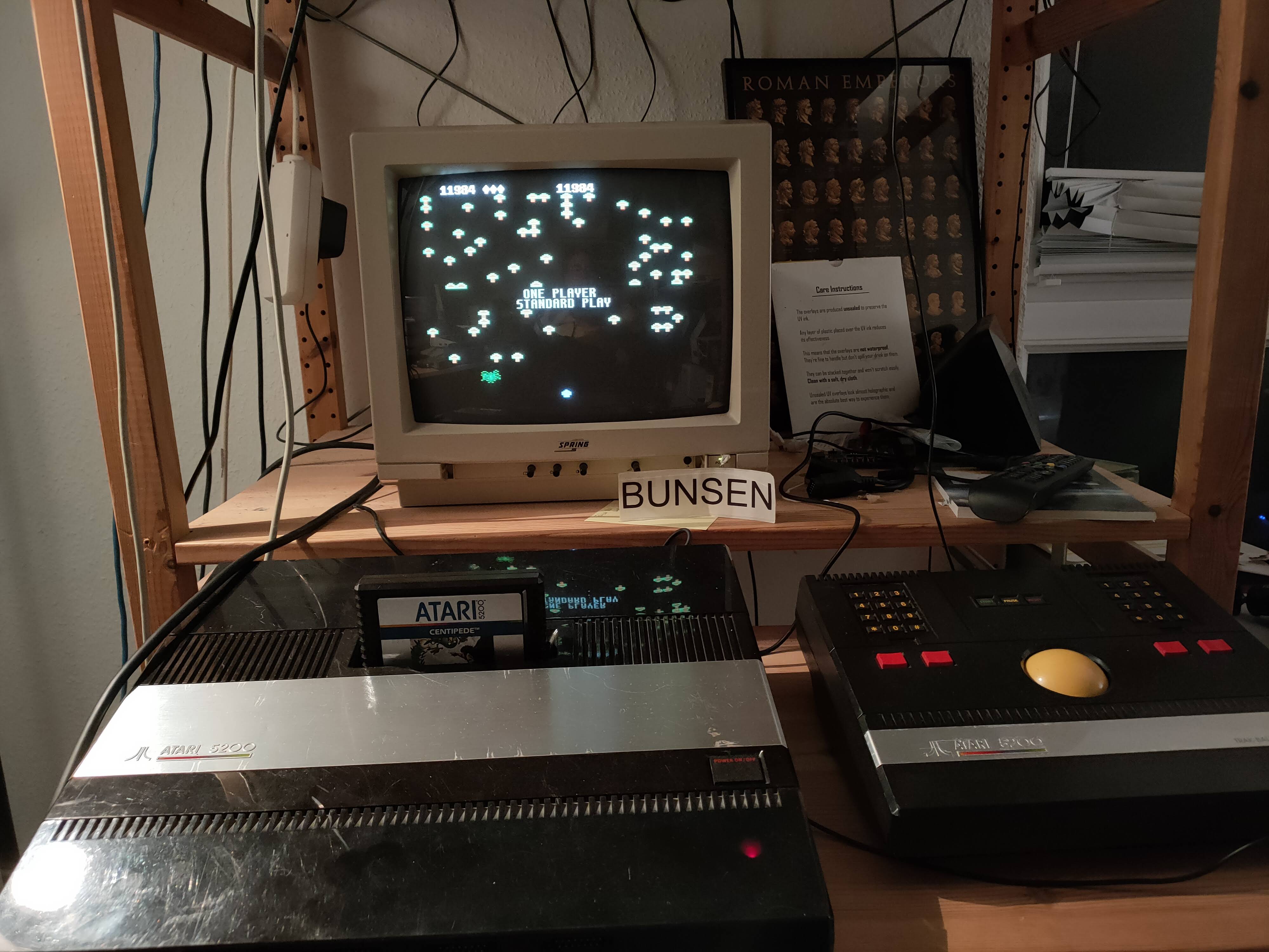 Bunsen: Centipede: Standard (Atari 5200) 11,984 points on 2023-03-19 13:57:11