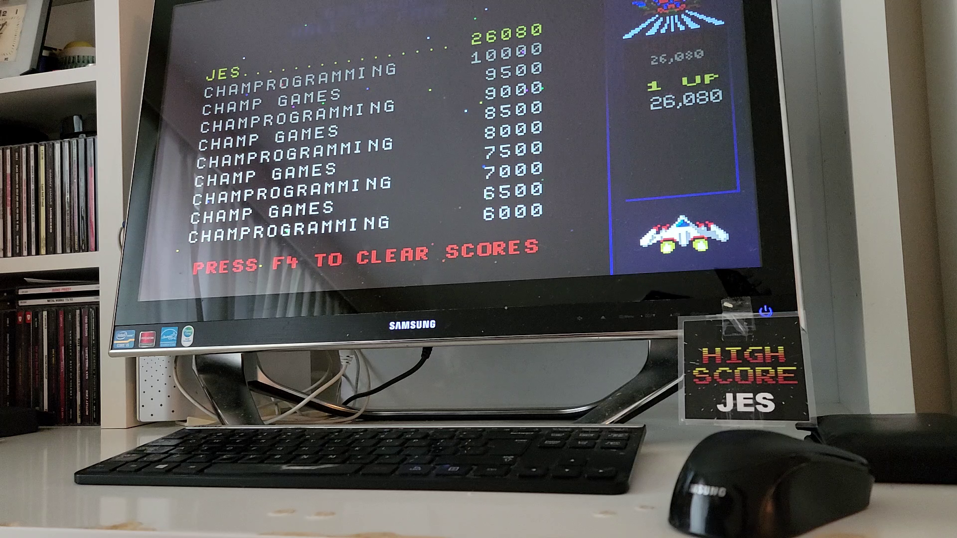 JES: Champ Galagon: Classic / Arcade (PC Emulated / DOSBox) 26,080 points on 2021-04-21 17:33:42