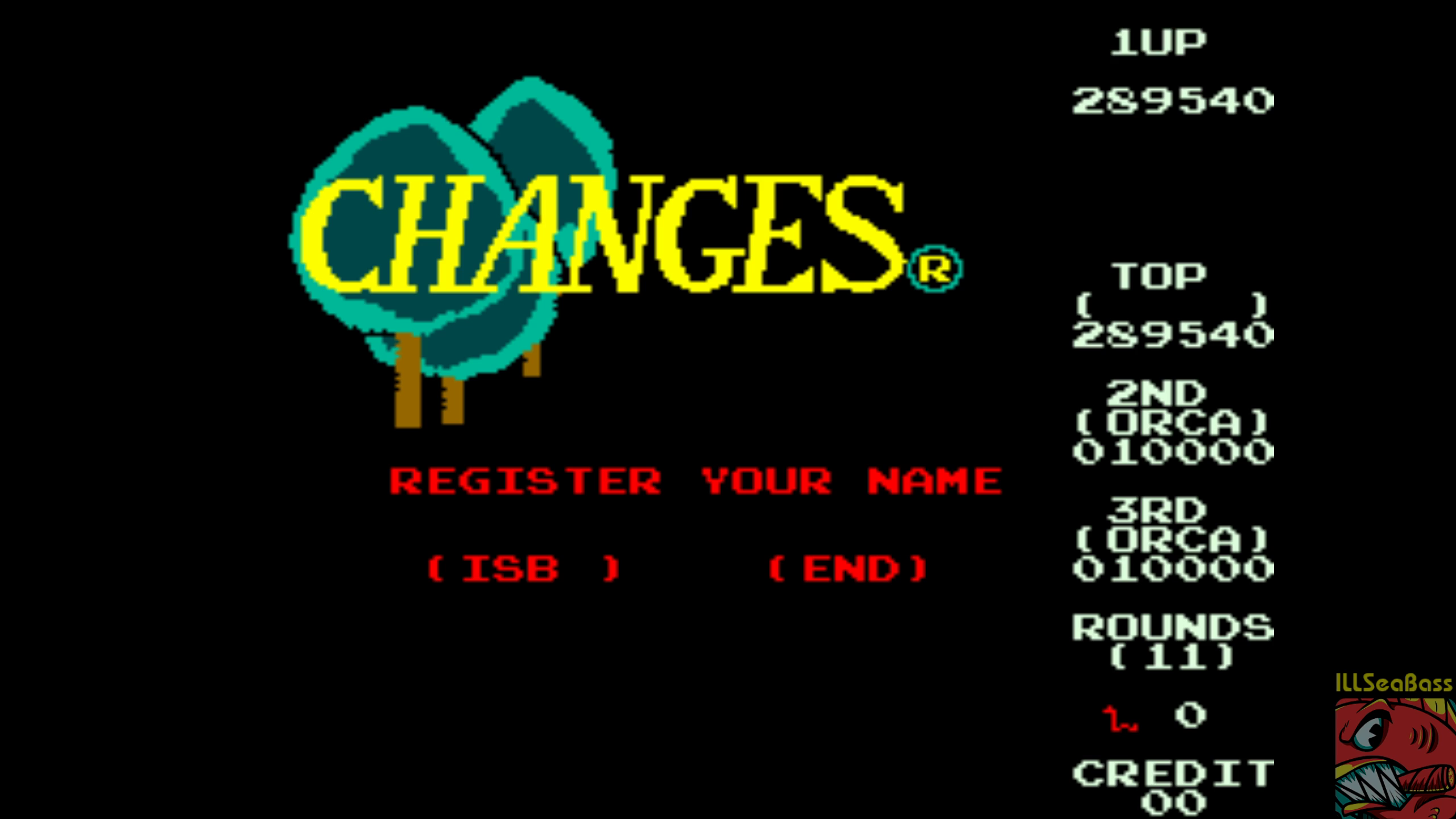 ILLSeaBass: Changes [changes] (Arcade Emulated / M.A.M.E.) 289,540 points on 2019-01-20 00:09:26