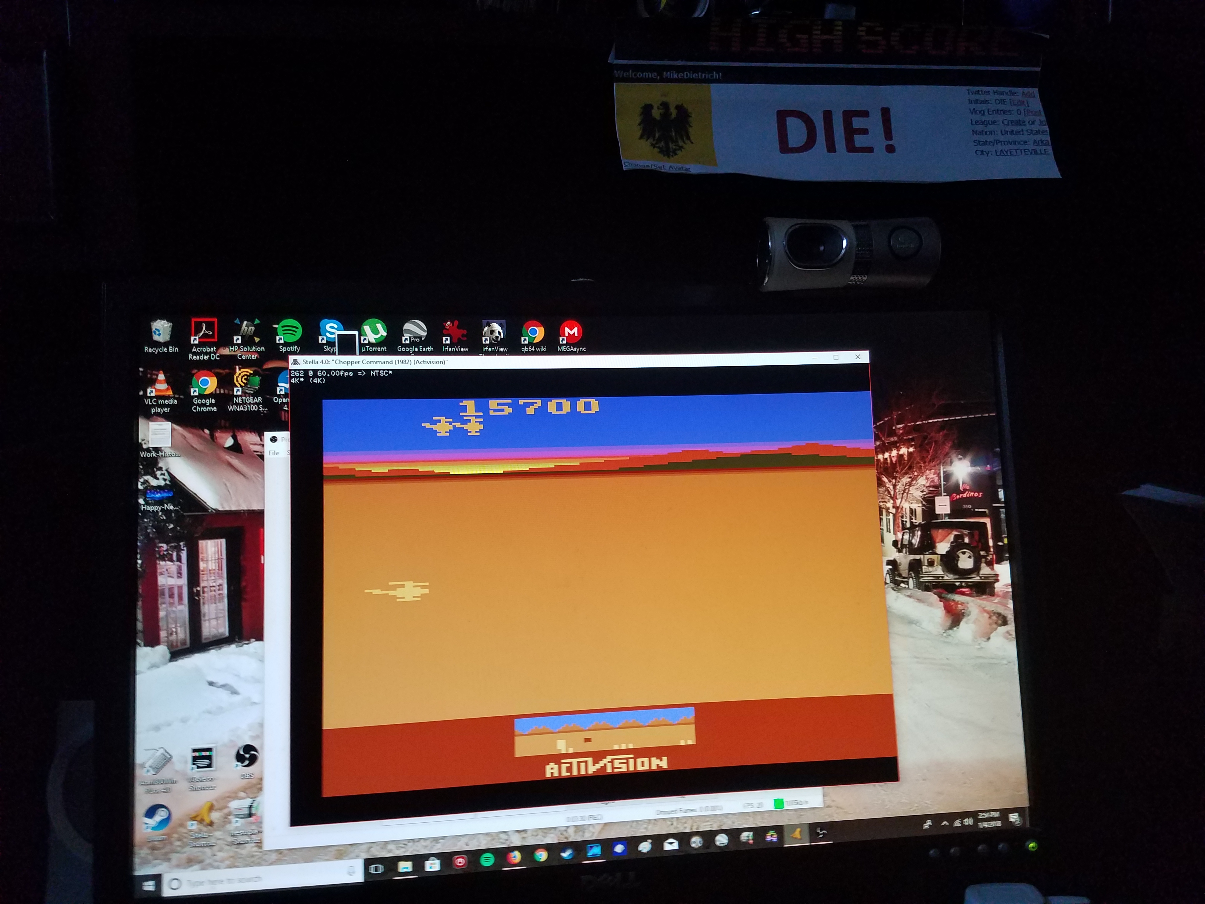 MikeDietrich: Chopper Command [1 Life Only] (Atari 2600 Emulated Novice/B Mode) 15,700 points on 2018-01-04 13:56:19