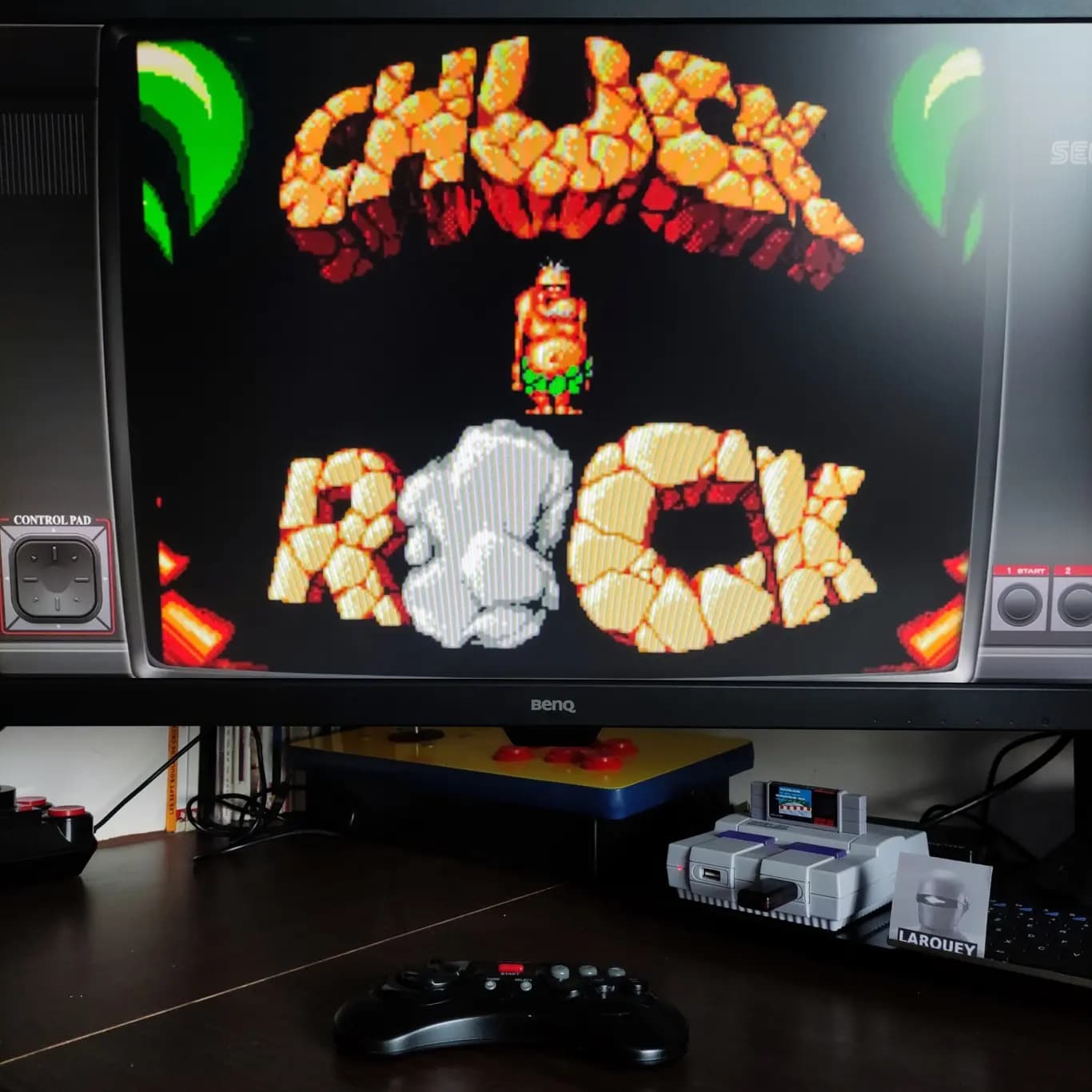 Larquey: Chuck Rock (Sega Master System Emulated) 51,175 points on 2022-08-09 00:26:30