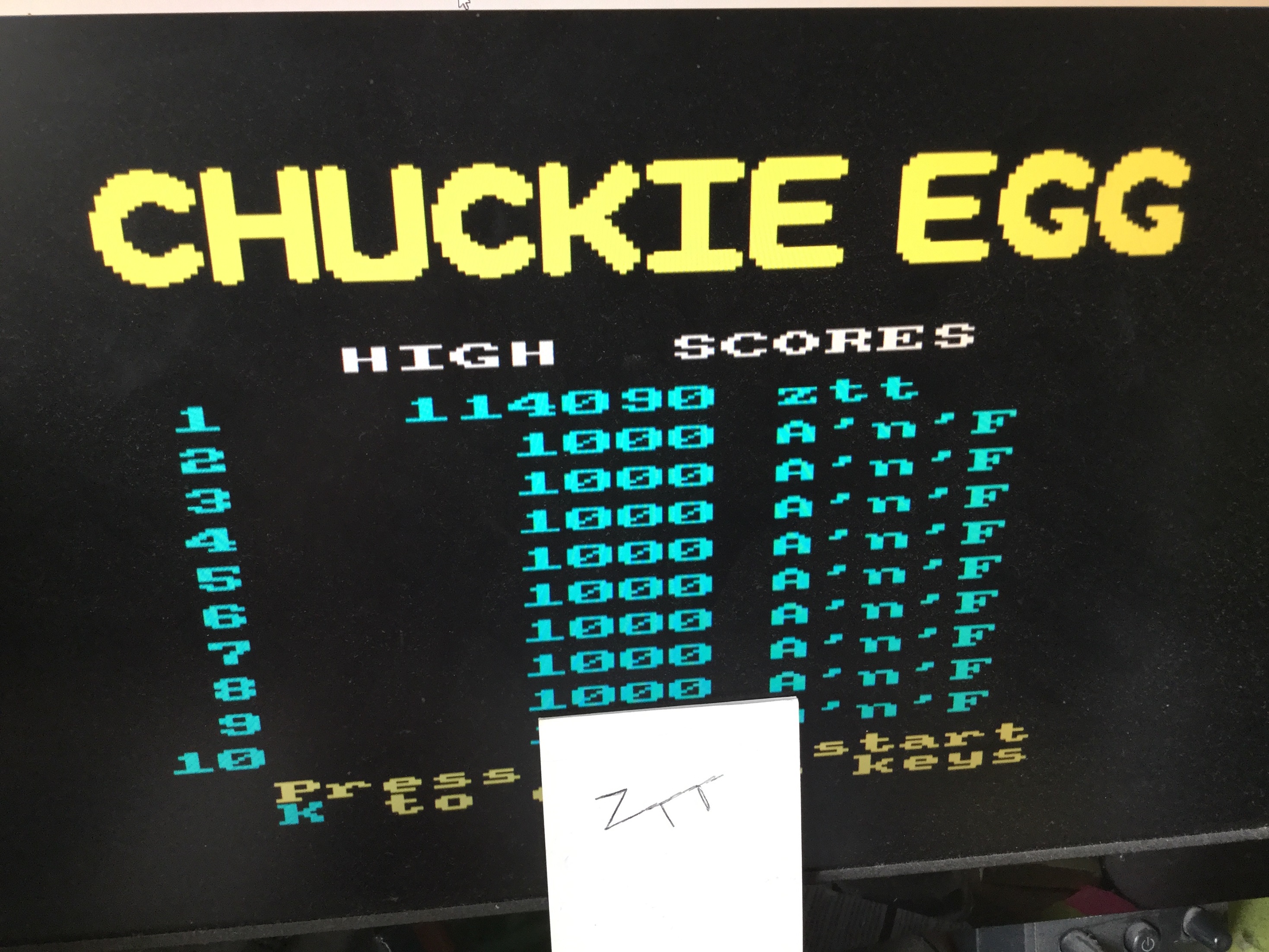 Frankie: Chuckie Egg (Amstrad CPC Emulated) 114,090 points on 2021-02-14 05:05:14