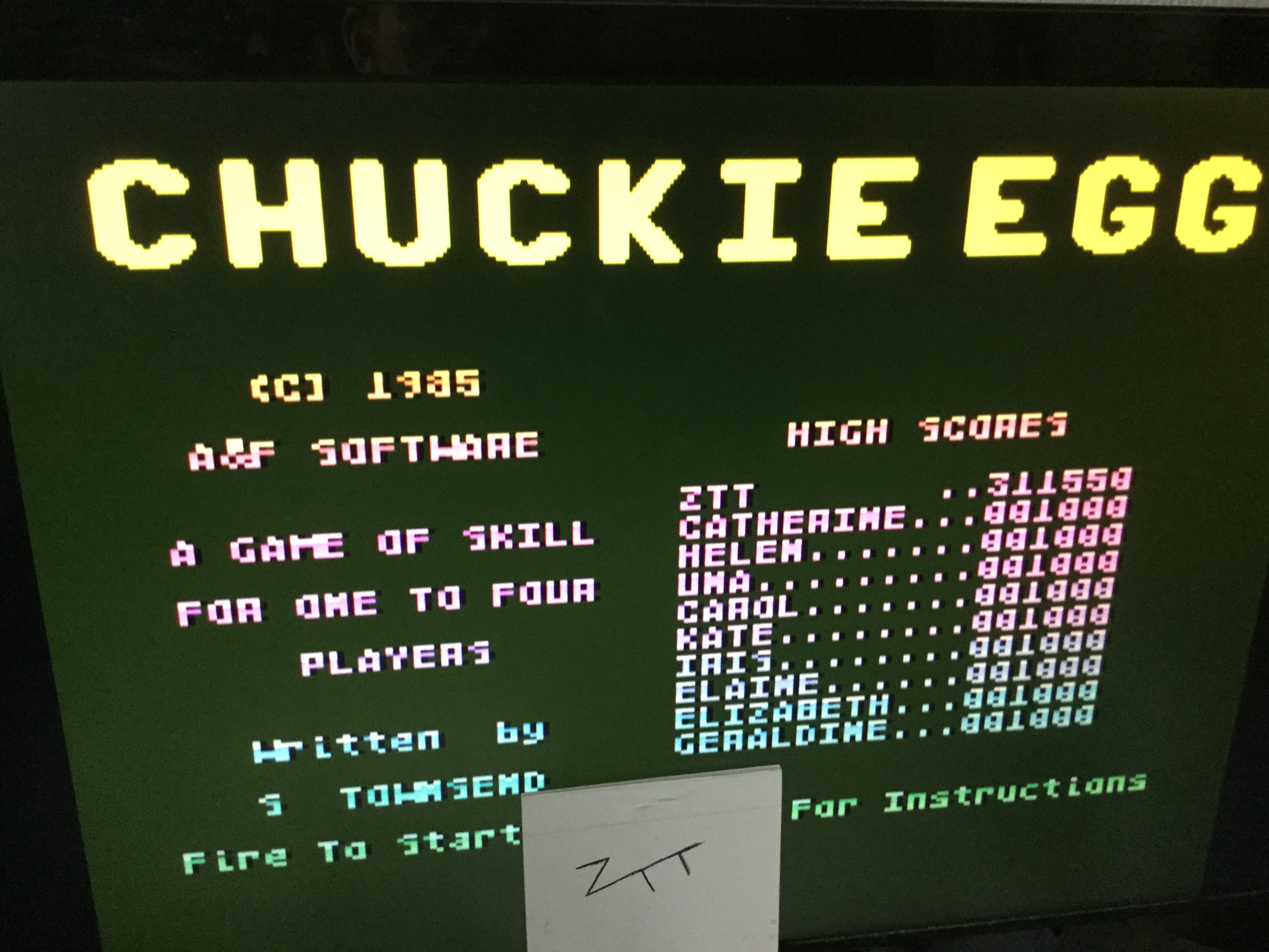 Frankie: Chuckie Egg (Atari 400/800/XL/XE Emulated) 311,550 points on 2023-02-12 03:18:25