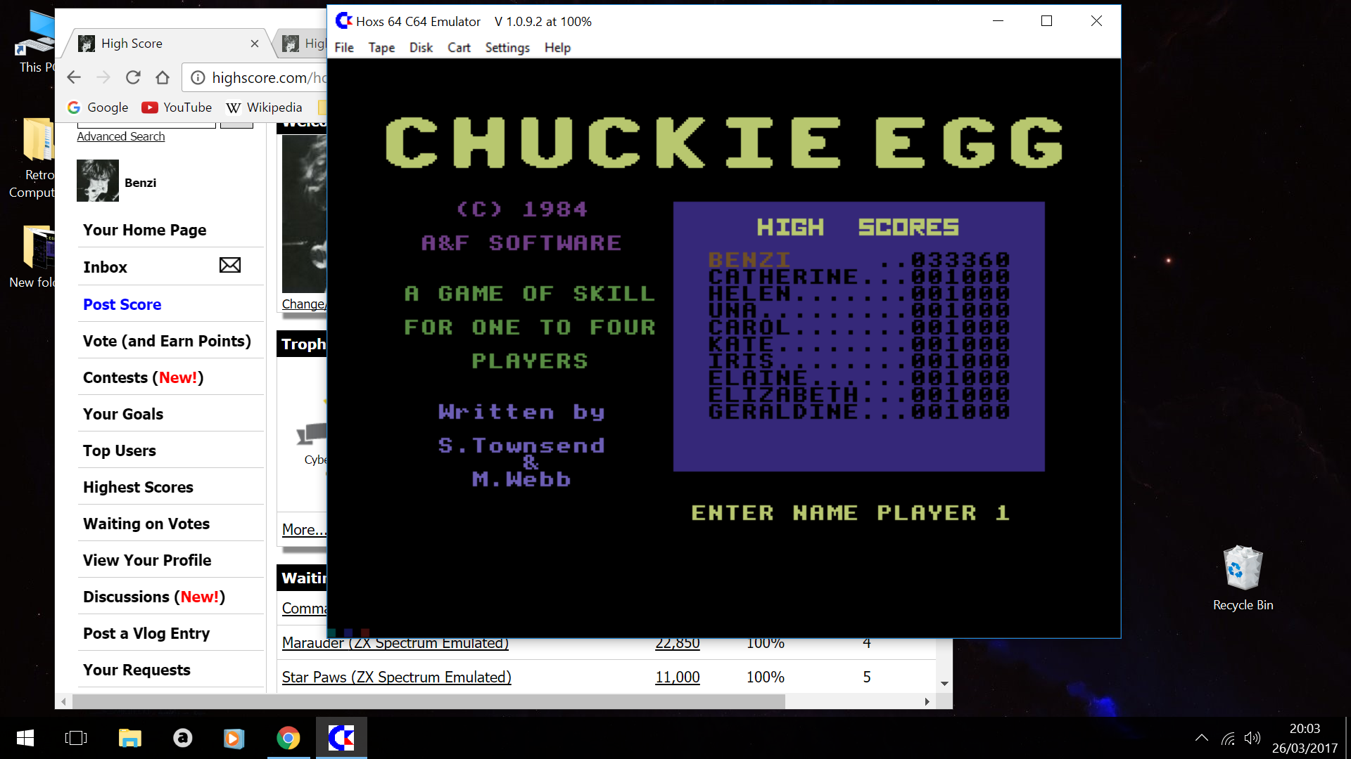 Chuckie Egg: Speed 3 33,360 points