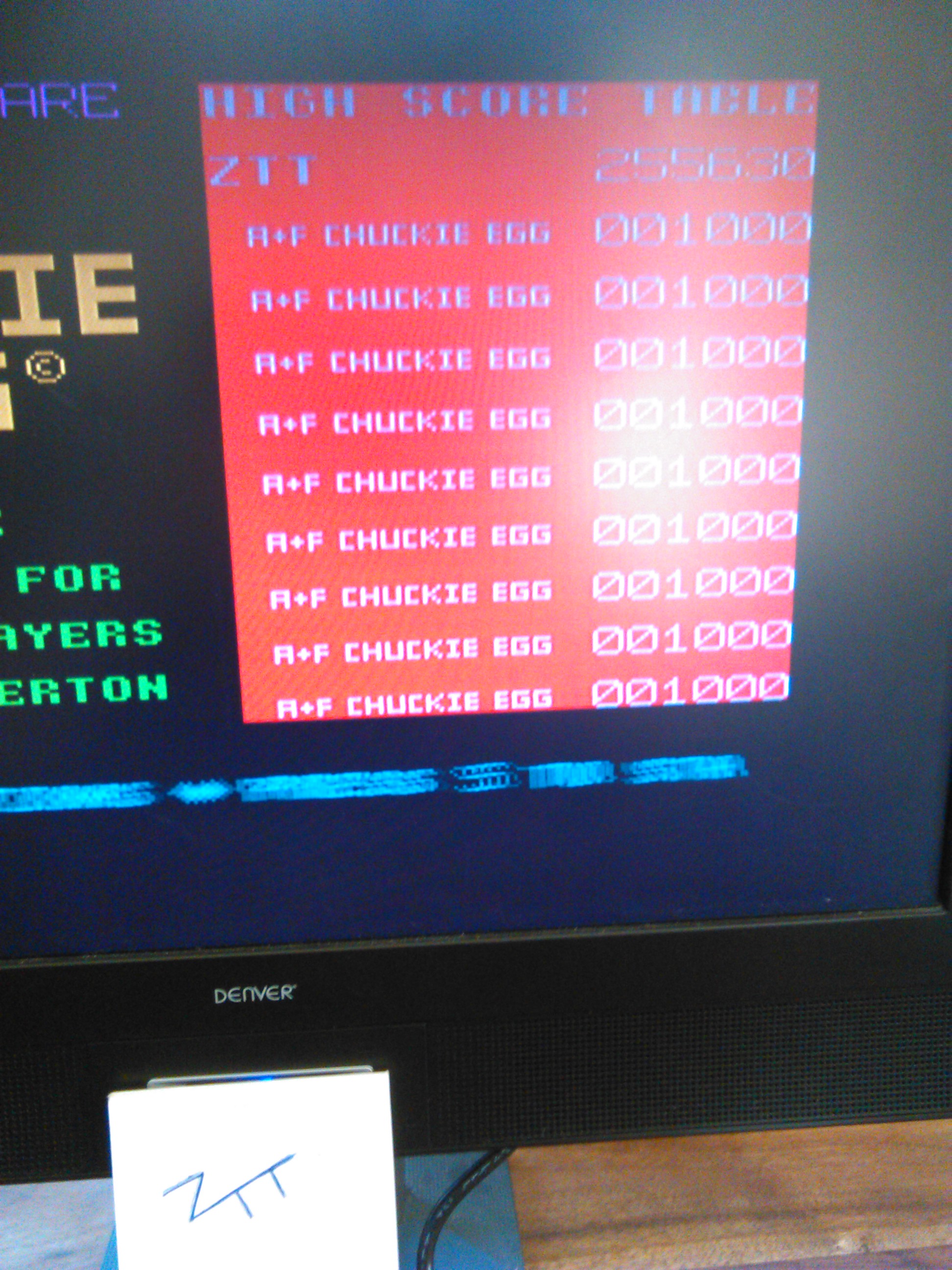 Chuckie Egg 255,630 points