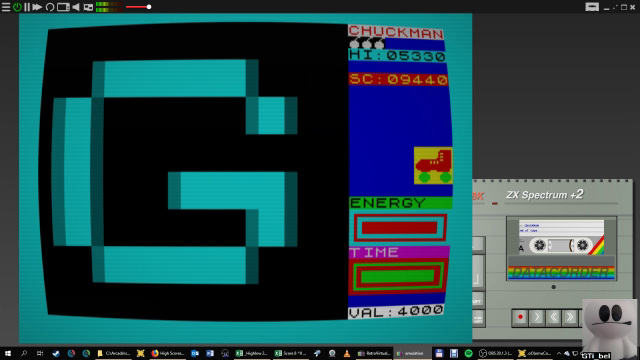 GTibel: Chuckman [Level 2] (ZX Spectrum Emulated) 9,440 points on 2019-01-24 08:01:32