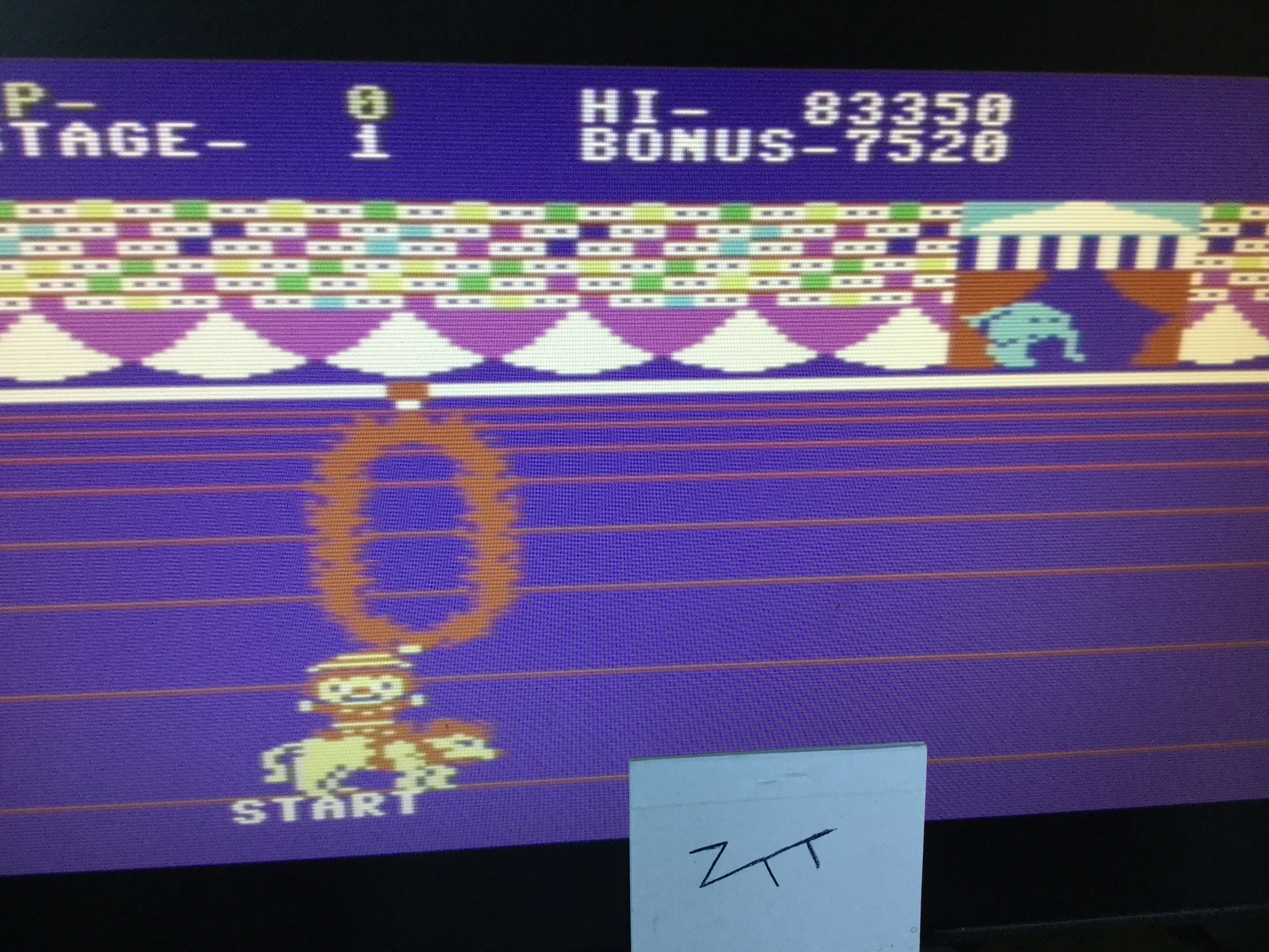 Frankie: Circus Charlie: Easy (Commodore 64 Emulated) 83,350 points on 2022-09-25 03:03:35