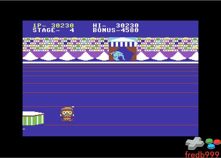 fredb999: Circus Charlie: Easy (Commodore 64 Emulated) 30,230 points on 2016-06-10 12:03:00