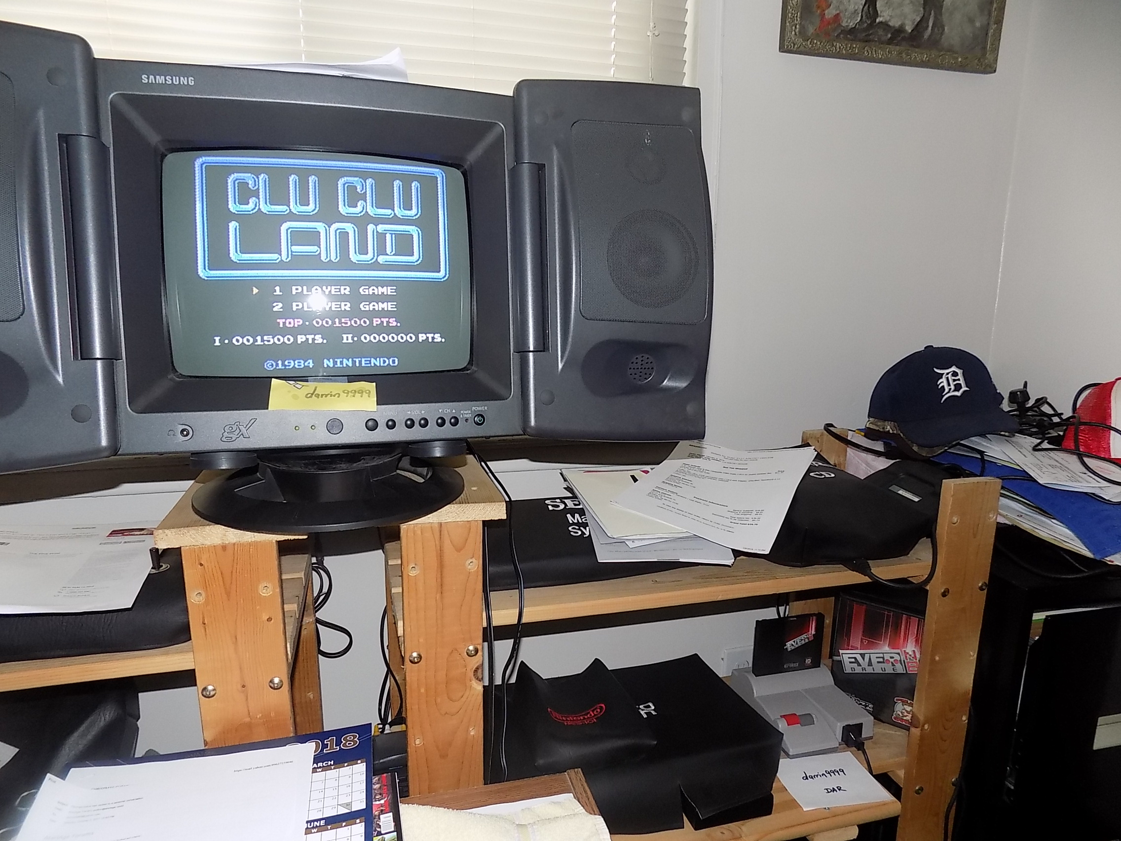 darrin9999: Clu Clu Land (NES/Famicom) 1,500 points on 2018-02-11 10:17:18