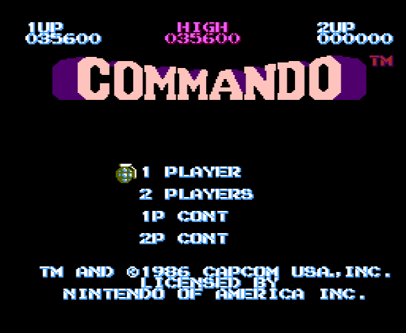 newportbeachgirl: Commando (NES/Famicom Emulated) 35,600 points on 2022-03-13 05:25:19