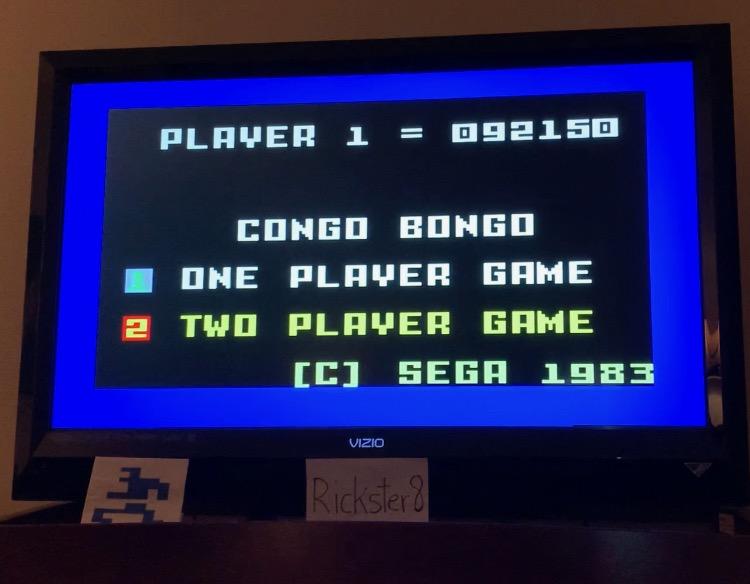 Rickster8: Congo Bongo (Intellivision) 92,150 points on 2022-07-01 07:12:23