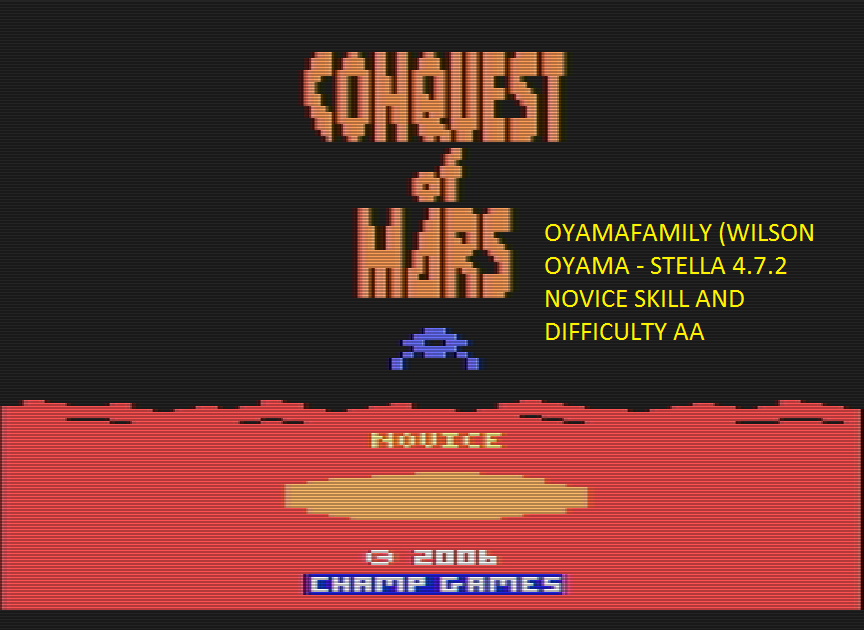 oyamafamily: Conquest of Mars (Atari 2600 Emulated Expert/A Mode) 2,000 points on 2016-07-16 11:47:18