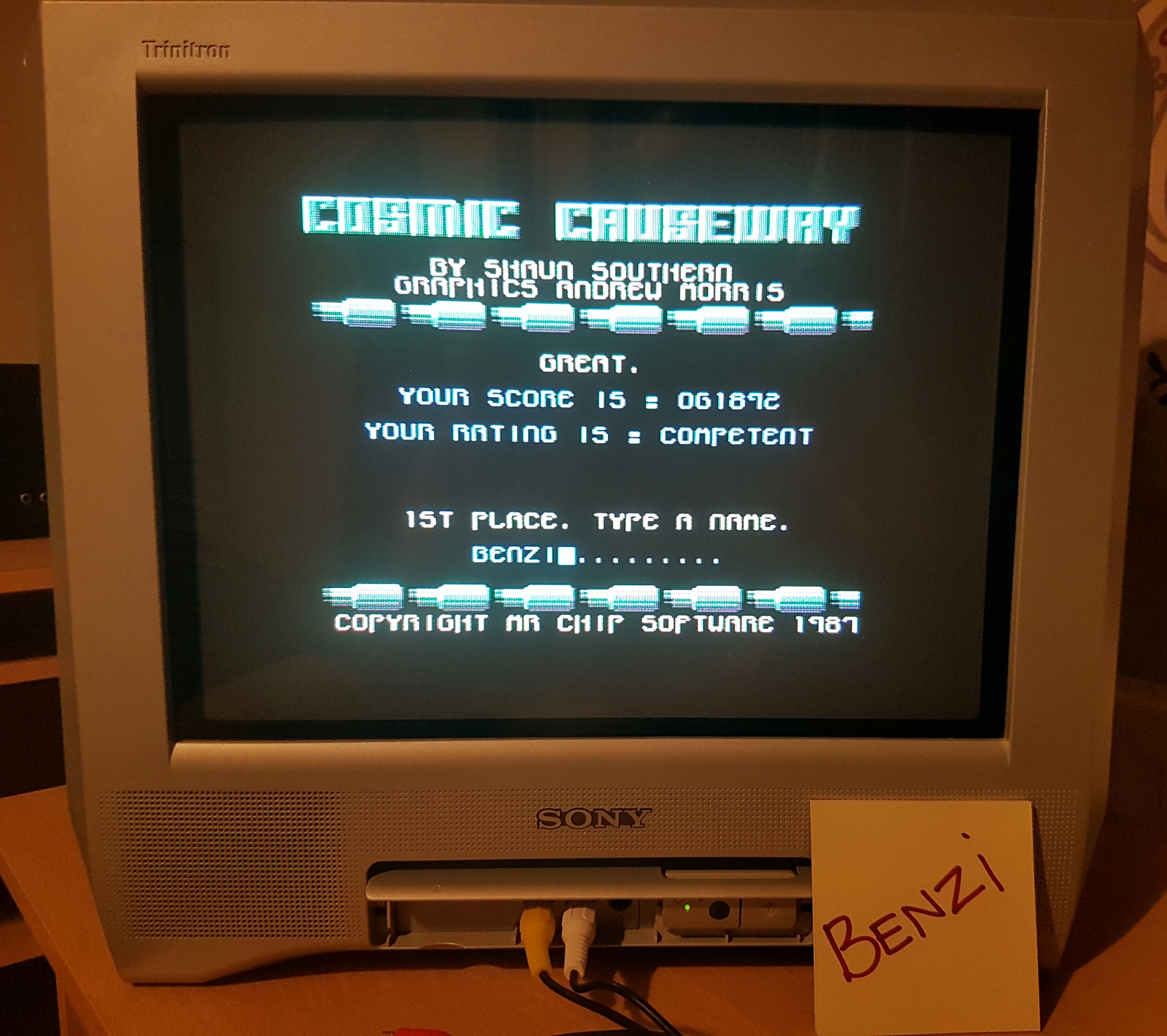 Benzi: Cosmic Causeway (Commodore 64) 61,892 points on 2016-11-13 10:59:01