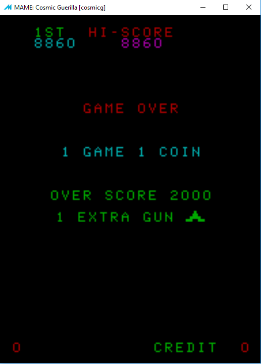 kernzy: Cosmic Guerilla (Arcade Emulated / M.A.M.E.) 8,860 points on 2022-06-25 21:59:28
