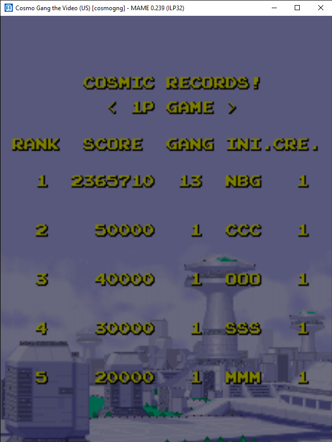 newportbeachgirl: Cosmo Gang the Video [cosmogng] (Arcade Emulated / M.A.M.E.) 2,365,710 points on 2022-03-13 03:40:50