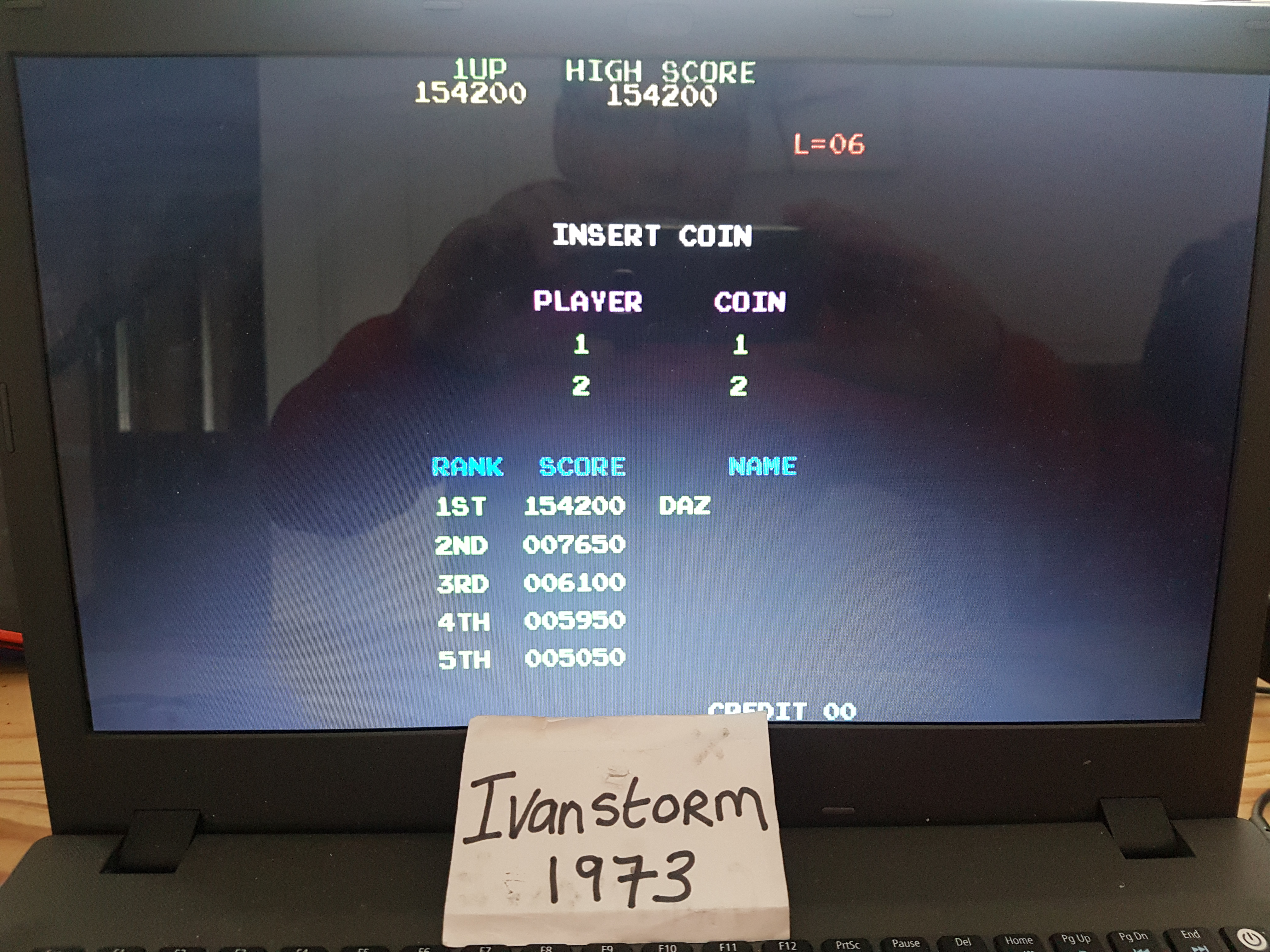 Ivanstorm1973: Crazy Kong [Scramble Hardware] [ckongs] (Arcade Emulated / M.A.M.E.) 154,200 points on 2018-03-06 06:42:45