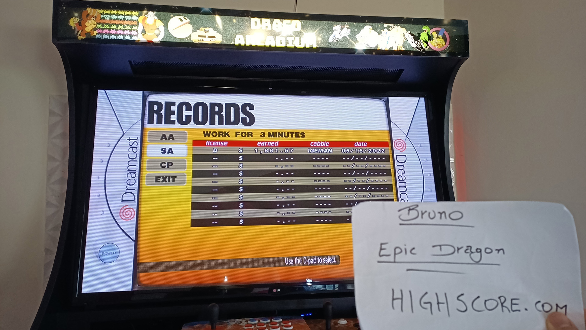 Crazy Taxi 2 [Small Apple/3 Minutes] 1,881 points