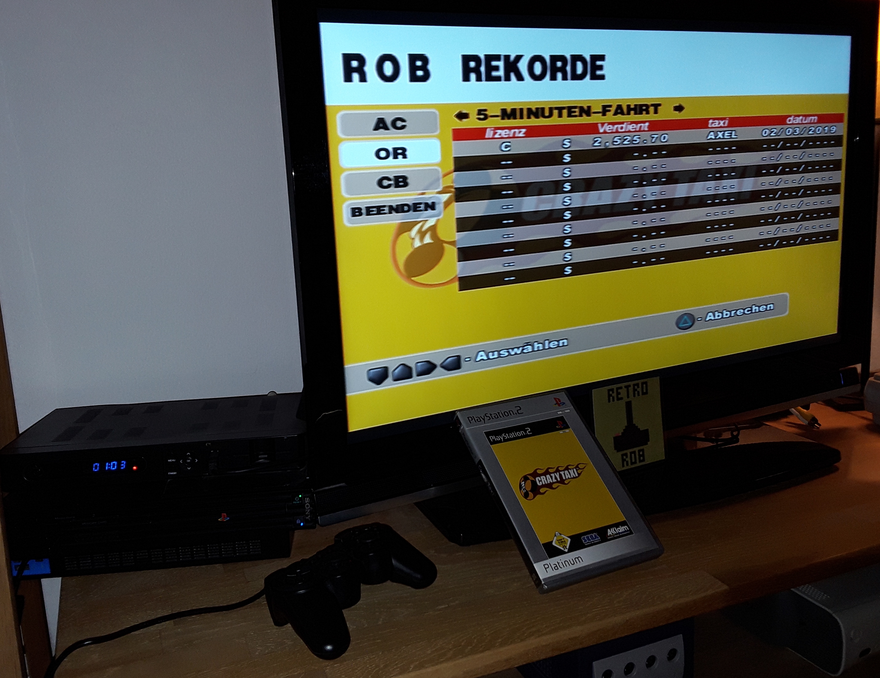 RetroRob: Crazy Taxi [Original/5 Minutes] (Playstation 2) 2,525 points on 2019-02-02 23:43:04