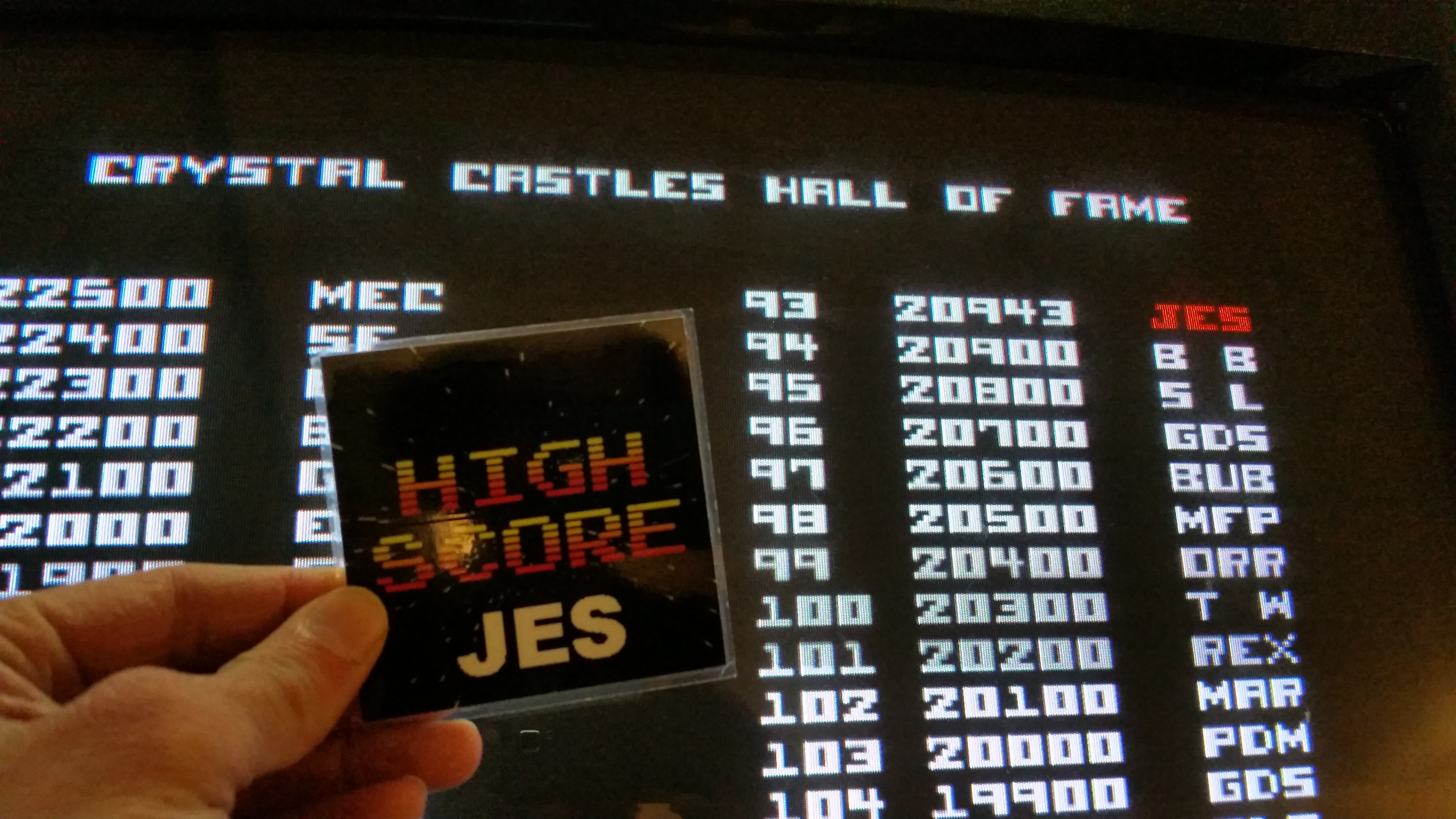 JES: Crystal Castles (Arcade Emulated / M.A.M.E.) 20,943 points on 2016-12-17 18:52:00