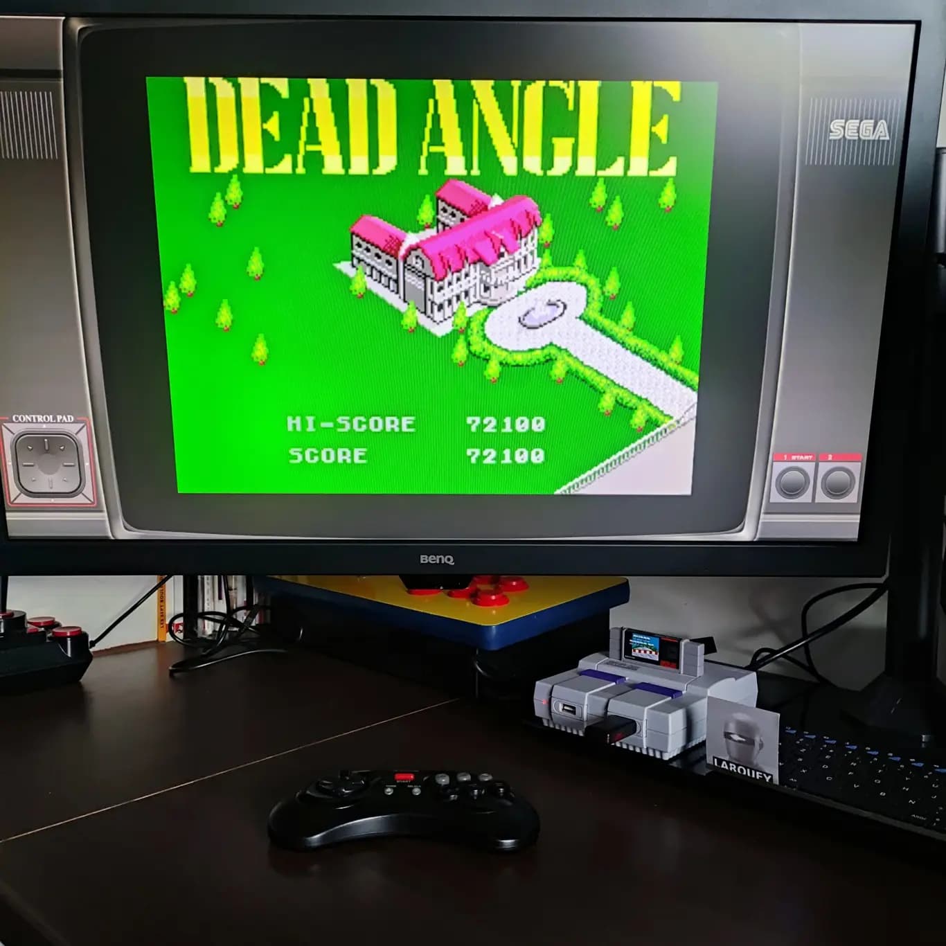 Larquey: Dead Angle (Sega Master System Emulated) 72,100 points on 2022-08-07 02:08:03