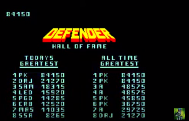 kernzy: Defender (Arcade Emulated / M.A.M.E.) 84,150 points on 2022-06-25 23:00:47
