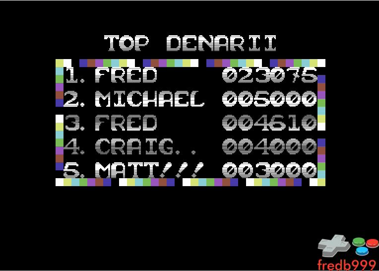 fredb999: Denarius [Firebird] (Commodore 64 Emulated) 23,075 points on 2016-06-06 10:13:55