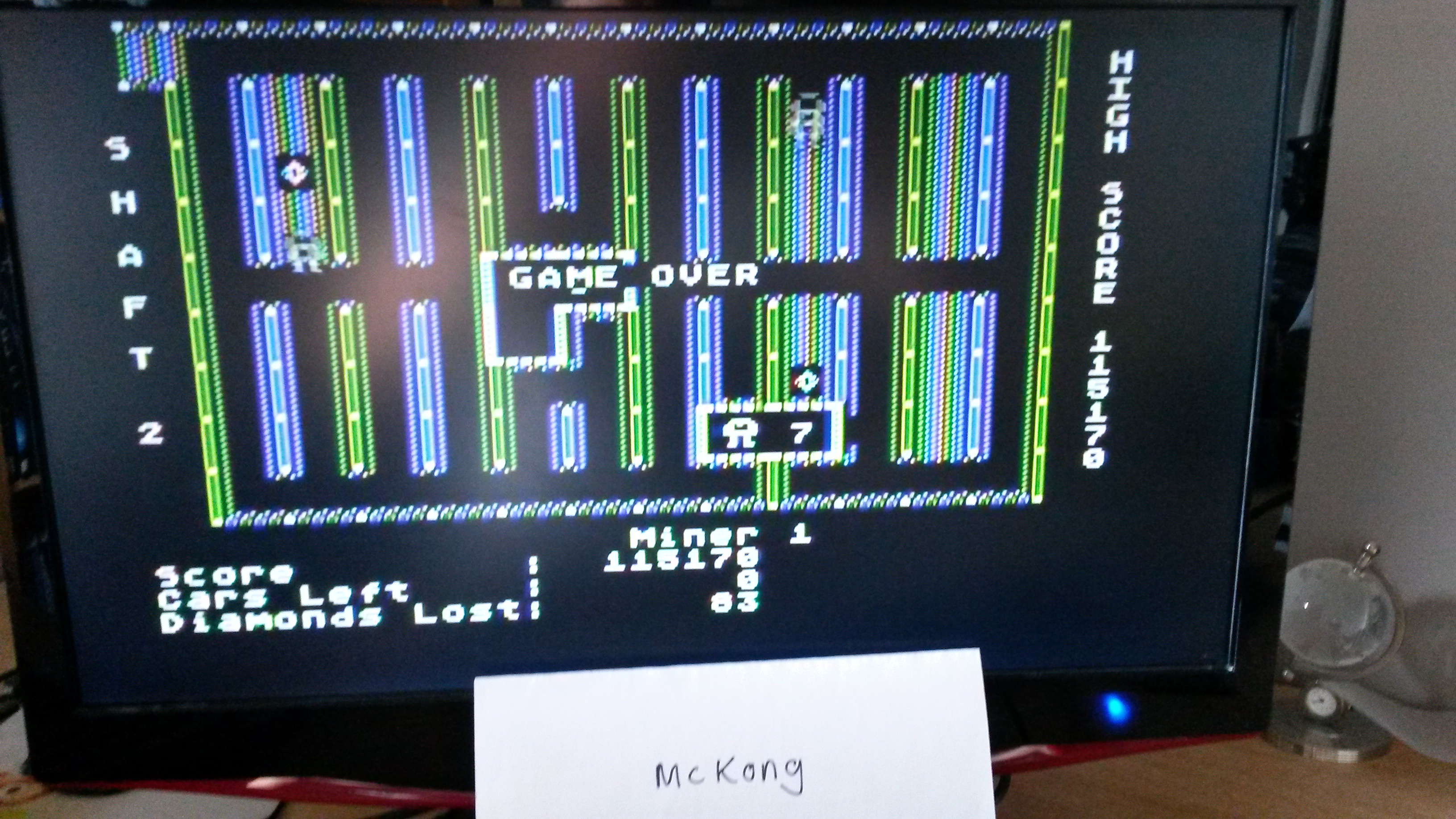 McKong: Diamond Mine (Atari 400/800/XL/XE) 115,170 points on 2015-09-08 08:45:35