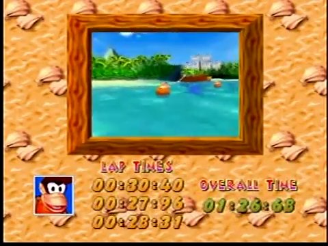 trivia212005: Diddy Kong Racing: Tracks [Whale Bay/ Fastest Lap] (N64) 0:00:27.96 points on 2017-07-29 07:42:02
