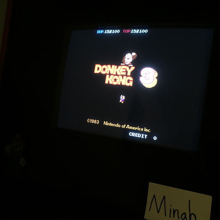 minah: Donkey Kong 3 (Arcade Emulated / M.A.M.E.) 152,100 points on 2016-01-23 21:27:30