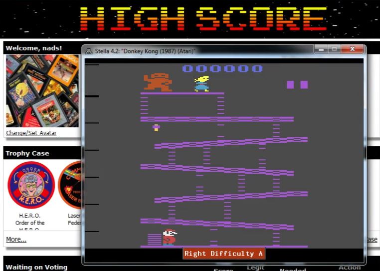 nads: Donkey Kong (Atari 2600 Emulated Expert/A Mode) 156,100 points on 2016-02-10 22:57:47