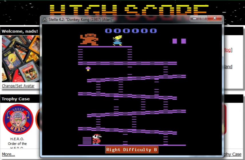 nads: Donkey Kong (Atari 2600 Emulated Novice/B Mode) 191,500 points on 2016-02-06 16:31:46