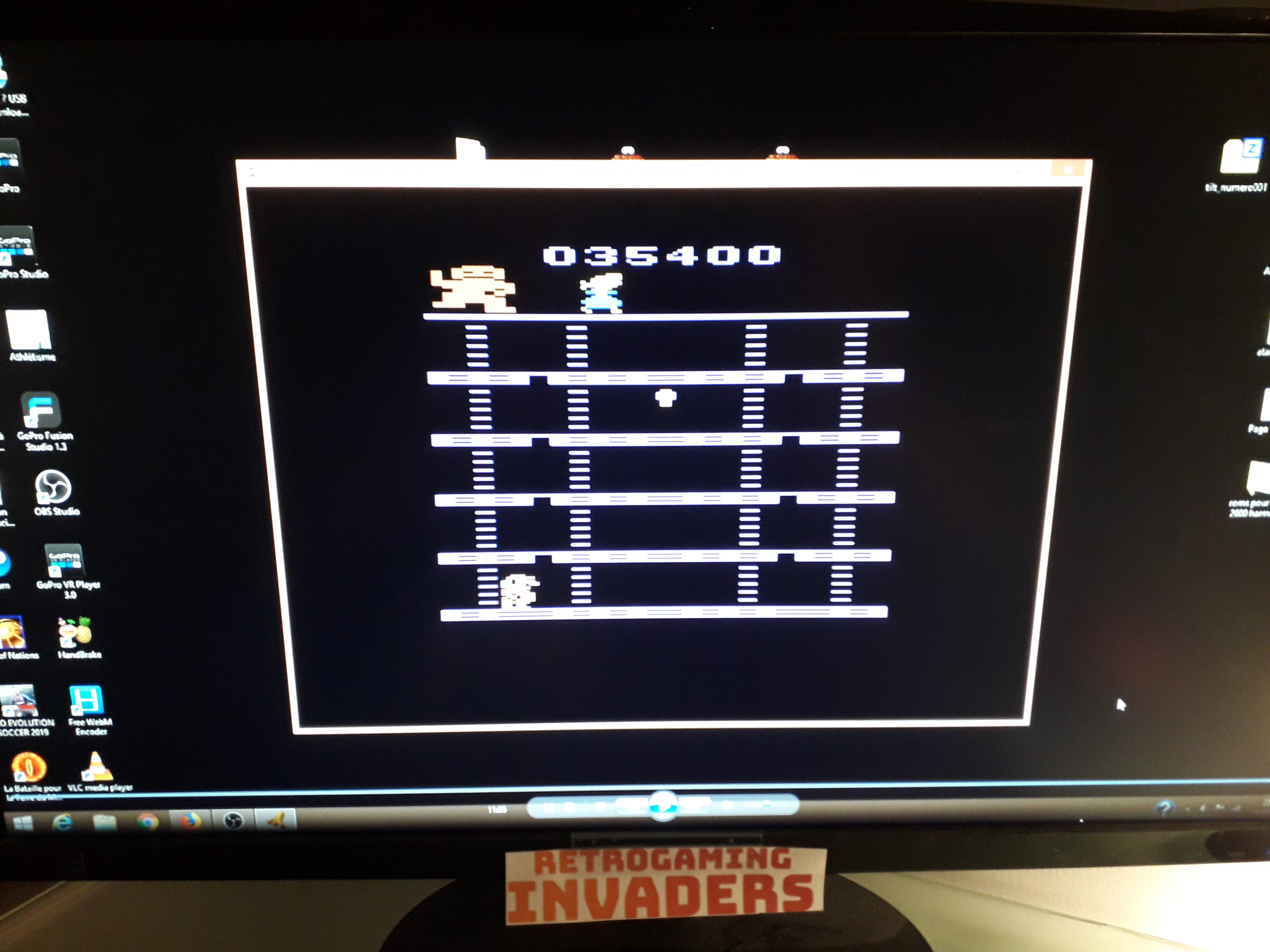 retrogaminginvaders: Donkey Kong (Atari 2600 Emulated Novice/B Mode) 35,400 points on 2019-07-14 15:14:58
