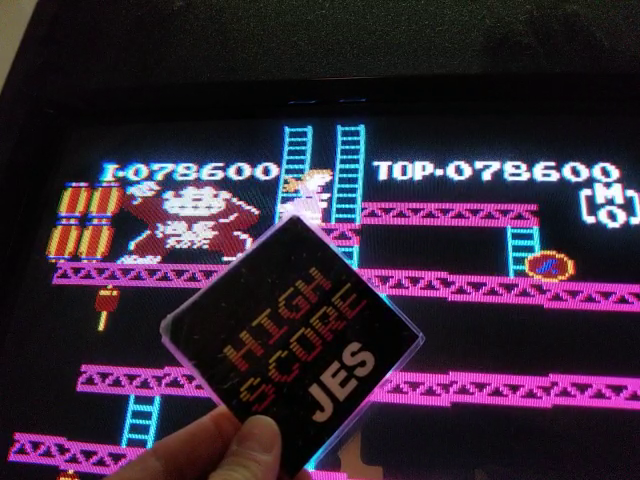 JES: Donkey Kong: Game B (NES/Famicom Emulated) 78,600 points on 2018-08-19 18:24:01