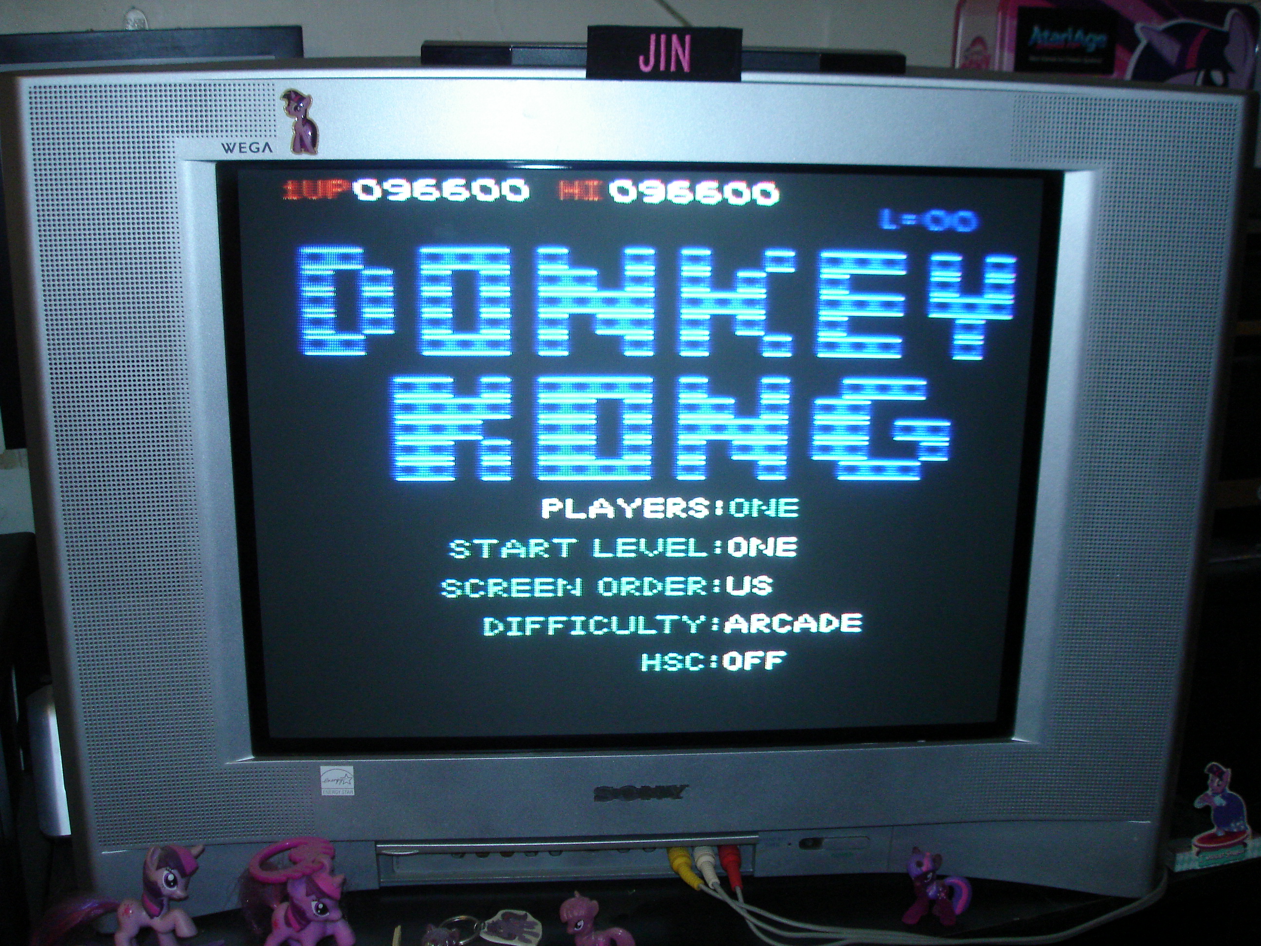 Donkey Kong PK [Start Level: One] [Screen Order: US] [Difficulty: Arcade] 96,600 points