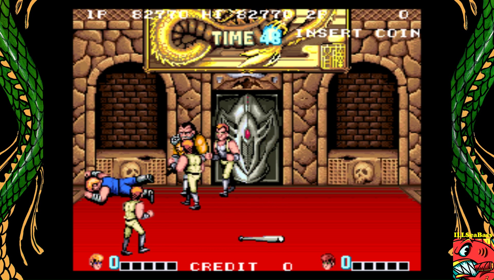 ILLSeaBass: Double Dragon (Arcade Emulated / M.A.M.E.) 82,700 points on 2017-09-04 21:58:10