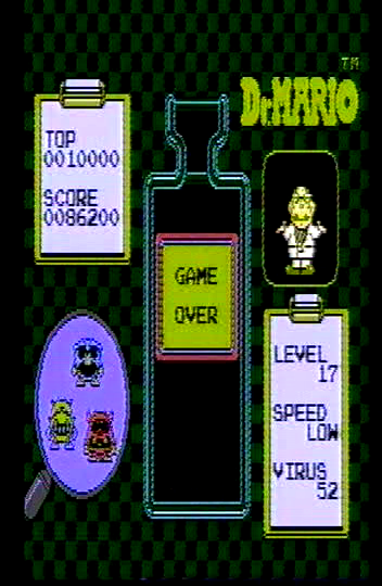 trivia212005: Dr. Mario [Low] (NES/Famicom Emulated) 86,200 points on 2018-01-26 15:38:31
