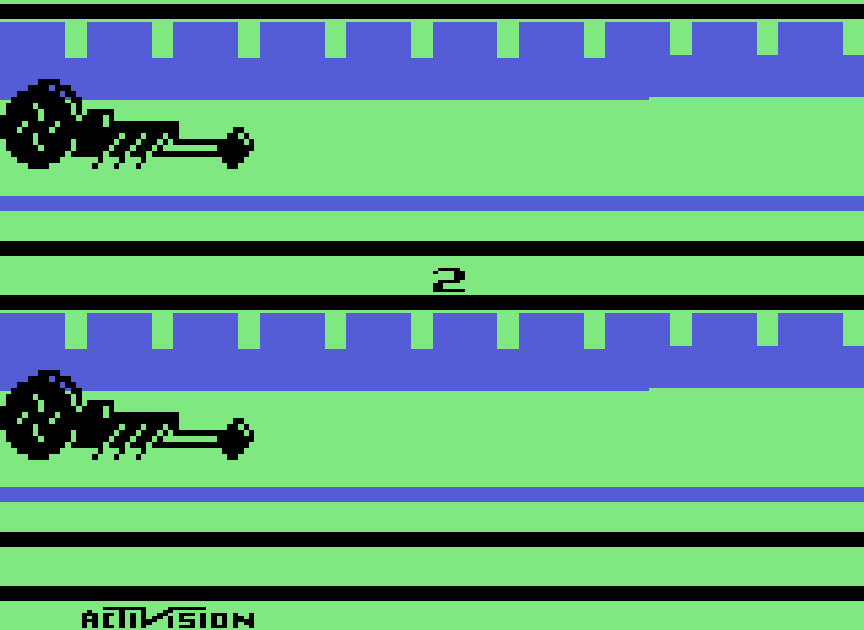 oyamafamily: Dragster: Game 2 (Atari 2600 Emulated Novice/B Mode) 0:00:12.42 points on 2017-02-07 17:43:52