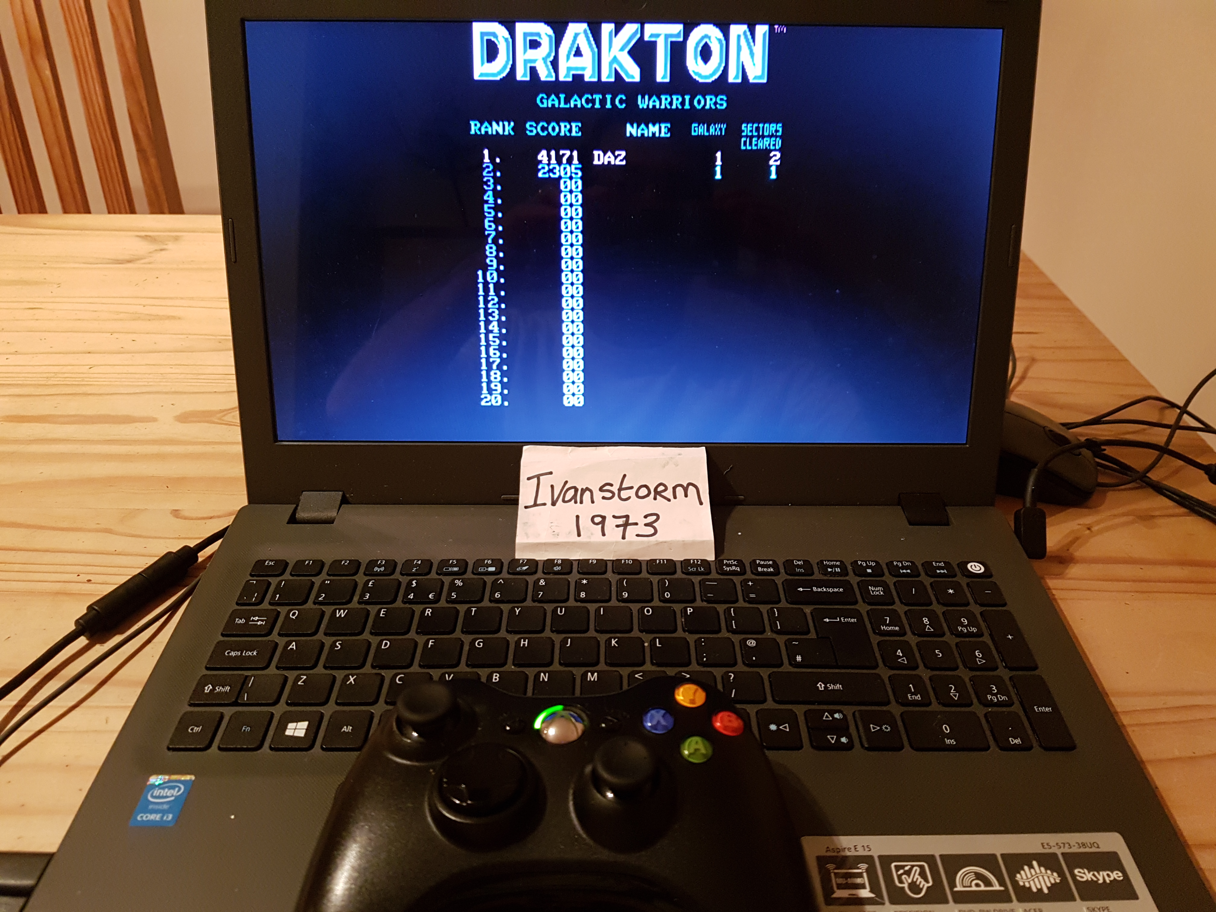 Ivanstorm1973: Drakton (Arcade Emulated / M.A.M.E.) 4,171 points on 2018-01-07 10:33:23