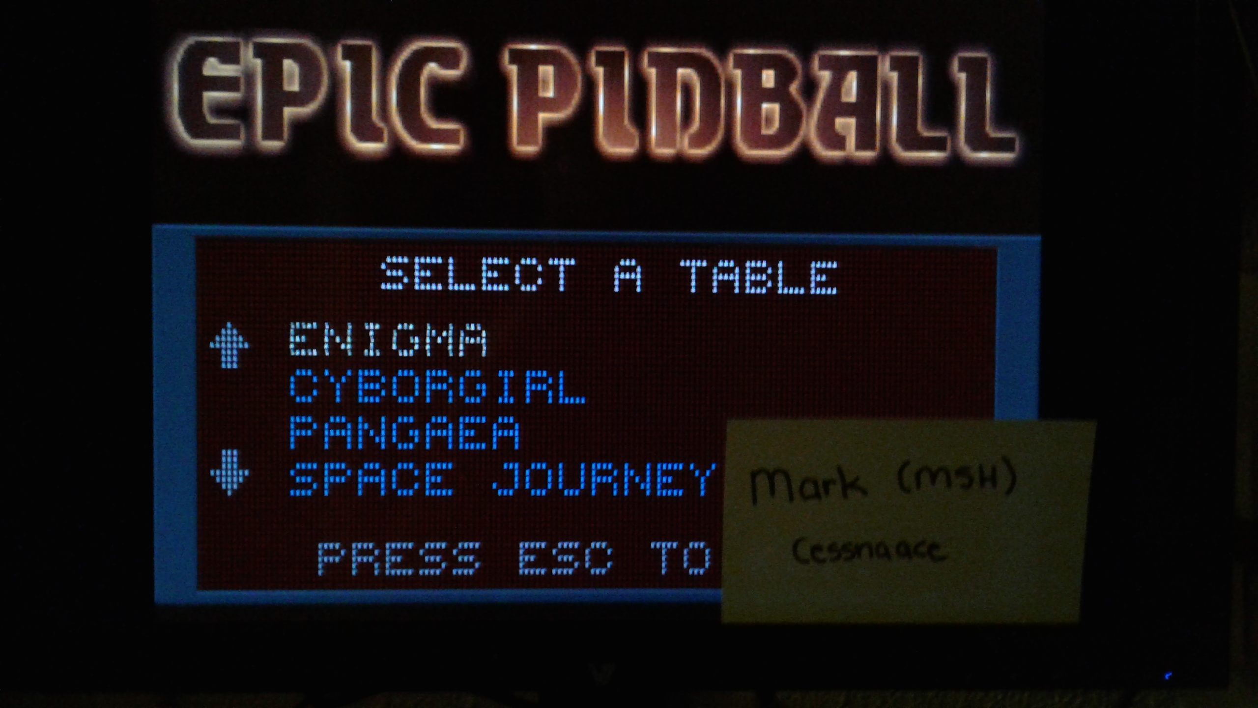 Mark: Epic Pinball: Enigma (PC Emulated / DOSBox) 49,780,000 points on 2019-05-13 01:01:29
