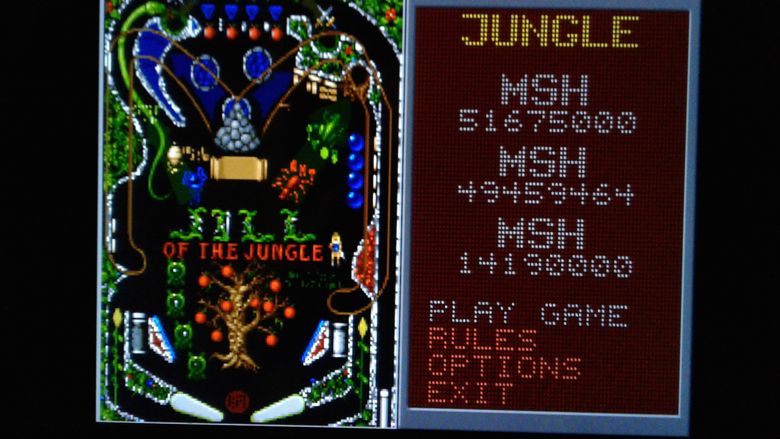 Mark: Epic Pinball: Jungle Pinball (PC Emulated / DOSBox) 51,675,000 points on 2019-05-13 00:53:36