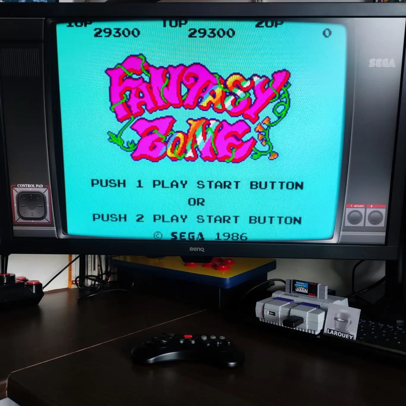 Larquey: Fantasy Zone (Sega Master System Emulated) 29,300 points on 2022-08-11 08:32:07