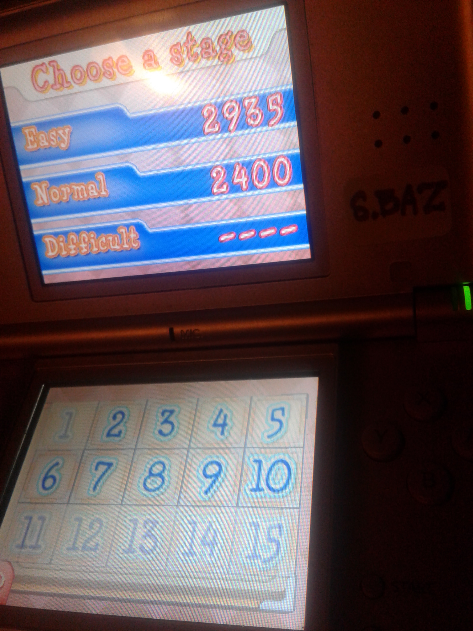 S.BAZ: Fast Food Panic: Stage 1 [Normal] (Nintendo DS) 2,400 points on 2022-11-20 10:05:35