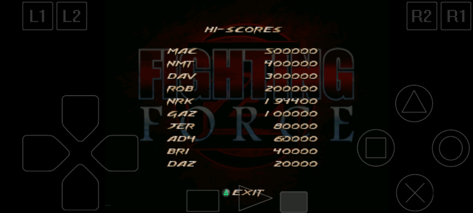 Hauntedprogram: Fighting Force [Easy] (Playstation 1 Emulated) 194,400 points on 2022-07-07 17:58:24